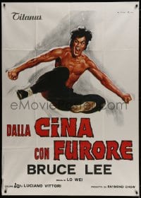 2x716 CHINESE CONNECTION Italian 1p R1970s kung fu master Bruce Lee, art by Averardo Ciriello!