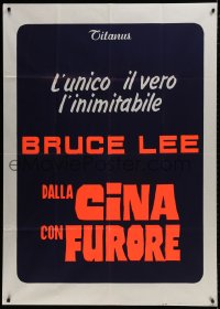 2x717 CHINESE CONNECTION teaser Italian 1p R1970s cool dayglo title & Bruce Lee credit, rare!