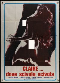 2x721 CLAIRE Italian 1p 1983 Jesus Franco, art of sexy naked woman on her knees!