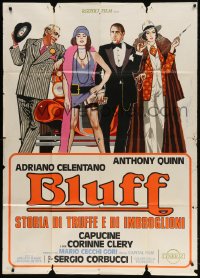 2x726 CON ARTISTS Italian 1p 1976 Sergio Corbucci, Anthony Quinn, Capucine, great crime art!