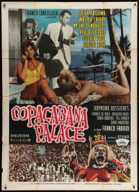 2x729 COPACABANA PALACE Italian 1p 1962 great montage Sylva Koscina, Mylene Demongeot & more!