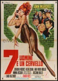 2x734 CRIMINAL AFFAIR Italian 1p 1969 Sette uomini e un cervello, Franco art of sexy Ann-Margret!
