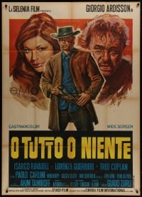 2x757 EITHER ALL OR NONE Italian 1p 1968 O tutto o niente, DeAmicis spaghetti western art!