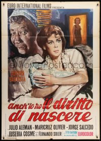 2x759 EL DERECHO DE NACER Italian 1p 1968 The Right to Be Born, art of scared mother & child!