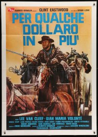 2x776 FOR A FEW DOLLARS MORE Italian 1p R1980s different art of Eastwood on stagecoach by Ciriello!