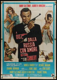 2x779 FROM RUSSIA WITH LOVE Italian 1p R1970s different art of Connery as James Bond + sexy girls!