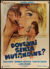 2x810 HOW DID A NICE GIRL LIKE YOU... Italian 1p 1974 Casaro art of sexy naked Barbi Benton!