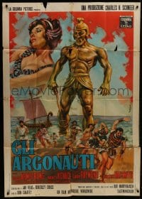 2x822 JASON & THE ARGONAUTS Italian 1p 1963 Ray Harryhausen, different art of colossus by Colizzi!