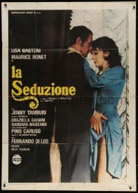 2x835 LA SEDUZIONE Italian 1p 1973 romantic close up of sexy Lisa Gastoni & Maurice Ronet!