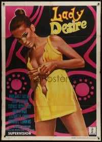 2x836 LADY DESIRE Italian 1p 1969 best full-length art of sexiest Margaret Taylor by Mos!