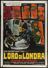 2x851 L'ORO DI LONDRA Italian 1p 1968 art of crooks stealing The Gold of London by Tino Avelli!
