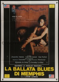 2x864 MEMPHIS CATHOUSE BLUES Italian 1p 1987 Annette Haven, sexy woman seated in lingerie!