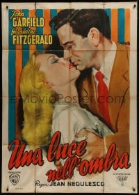 2x876 NOBODY LIVES FOREVER Italian 1p 1950 Ciriello art of John Garfield & Geraldine Fitzgerald!