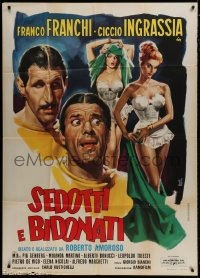 2x926 SEDOTTI E BIDONATI Italian 1p R1967 Deseta art of Franco & Ciccio + sexy half-dressed women!