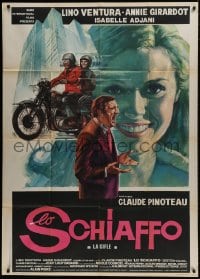 2x936 SLAP Italian 1p 1975 artwork of Lino Ventura & Annie Girardot, French comedy!