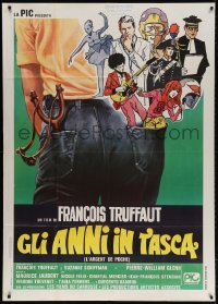 2x937 SMALL CHANGE Italian 1p 1976 Francois Truffaut's L'Argent de Poche, cool montage artwork!