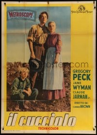 2x997 YEARLING Italian 1p R1953 Gregory Peck, Jane Wyman, Claude Jarman Jr., classic!
