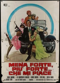 2x140 BANG & THE ANGELS SING Italian 2p 1975 Piovano art of Chris Huerta & 2 sexy girls with guns!