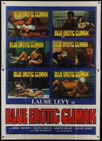 2x147 BLUE EROTIC CLIMAX Italian 2p 1980 six images of sexy naked Laura Levi & Mark Shannon!