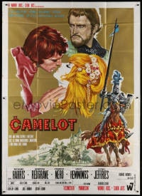 2x153 CAMELOT Italian 2p 1968 Richard Harris as King Arthur, Redgrave as Guenevere, Casaro art!