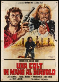 2x159 COLT IN THE HAND OF THE DEVIL Italian 2p 1972 Robert Woods, great spaghetti western art!