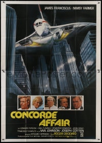 2x160 CONCORDE AFFAIR Italian 2p 1979 Ruggero Deodato, art of airplane crashing down toward city!