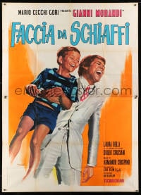 2x201 FACCIA DA SCHIAFFI Italian 2p 1970 Giuliano Nistri art of Gianni Morandi laughing with child!
