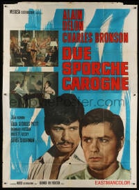 2x202 FAREWELL, FRIEND Italian 2p 1968 Adieu l'ami, close up of Charles Bronson & Alain Delon!