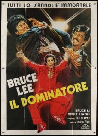 2x242 IRON FINGER Italian 2p 1977 cool different art of kung fu fighter Bruce Li, rare!