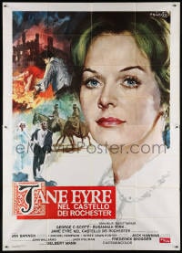 2x245 JANE EYRE Italian 2p 1971 Charlotte Bronte novel, different art of Susannah York by Ciriello!
