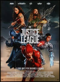 2x249 JUSTICE LEAGUE Italian 2p 2017 great montage of Gadot as Wonder Woman, Momoa & top cast!