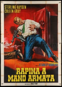 2x250 KILLING Italian 2p R1964 Stanley Kubrick classic film noir, Casaro art of Hayden shot by safe!