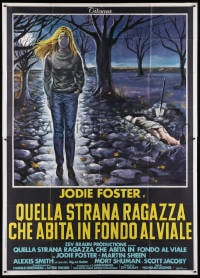 2x261 LITTLE GIRL WHO LIVES DOWN THE LANE Italian 2p 1977 cool different art of Jodie Foster!