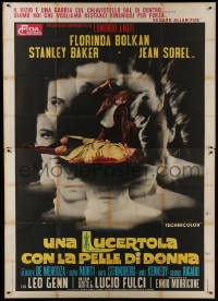2x264 LIZARD IN A WOMAN'S SKIN Italian 2p 1971 Lucio Fulci, psychedelic image of man stabbing girl!