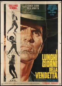 2x265 LONG DAYS OF VENGEANCE Italian 2p 1967 close up art of Giuliano Gemma, spaghetti western!
