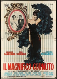 2x272 MAGNIFICENT CUCKOLD Italian 2p 1965 Symeoni art of sexy Claudia Cardinale in slinky dress!