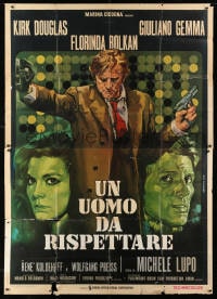 2x277 MASTER TOUCH Italian 2p 1971 art of Kirk Douglas, Bolkan & Gemma by Piero Ermanno Iaia!