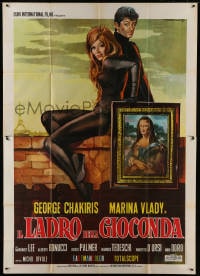 2x279 MONA LISA HAS BEEN STOLEN Italian 2p 1966 art of thieves Chakiris & Marina Vlady by Gasparri!