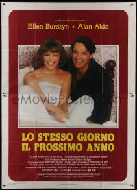 2x313 SAME TIME NEXT YEAR Italian 2p 1979 different image of Ellen Burstyn & Alan Alda in bed!