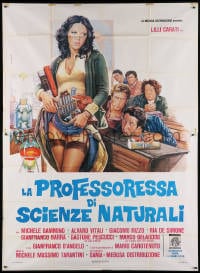 2x315 SCHOOL DAYS Italian 2p 1977 Enzo Sciotti art of men staring at sexy Lilli Carati in class!