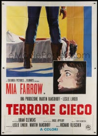 2x318 SEE NO EVIL Italian 2p 1971 different art of blind Mia Farrow witnessing murder!