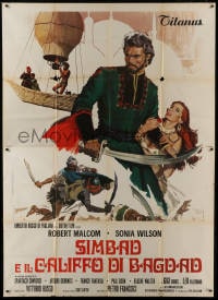 2x328 SINBAD & THE CALIPH OF BAGHDAD Italian 2p 1973 art of hero Robert Malcom & Sonia Wilson!