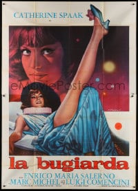 2x329 SIX DAYS A WEEK Italian 2p 1965 great Franco Fiorenzi artwork of sexy Catherine Spaak!
