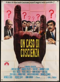 2x356 UN CASO DI COSCIENZA Italian 2p 1969 great Enzo Nistri art of hand making devil horns, rare!
