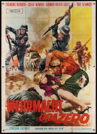 2x361 WESTERPLATTE Italian 2p 1968 disturbing art of Nazis attacking innocent Polish citizens