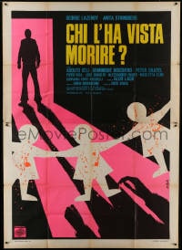 2x364 WHO SAW HER DIE Italian 2p 1972 Chi l'ha vista morire?, disturbing violent art by Nistri!
