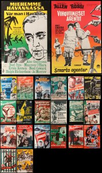 2y574 LOT OF 25 MOSTLY UNFOLDED FINNISH POSTERS 1950s-1960s great different images!
