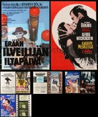 2y588 LOT OF 14 MOSTLY UNFOLDED FINNISH 16x24 POSTERS 1960s-1970s a variety of movie images!