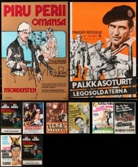 2y589 LOT OF 13 MOSTLY UNFOLDED FINNISH 16x24 POSTERS 1960s-1980s a variety of movie images!