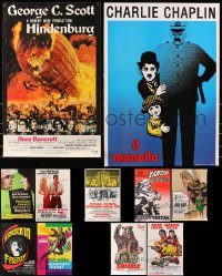 2y590 LOT OF 11 MOSTLY UNFOLDED FINNISH 16x24 POSTERS 1960s-1970s a variety of movie images!